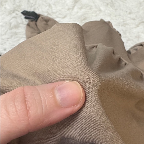 NWT Wild Fable Light Taupe Sleeveless Mock Neck Ruffle Dress Size XS - Picture 8 of 12